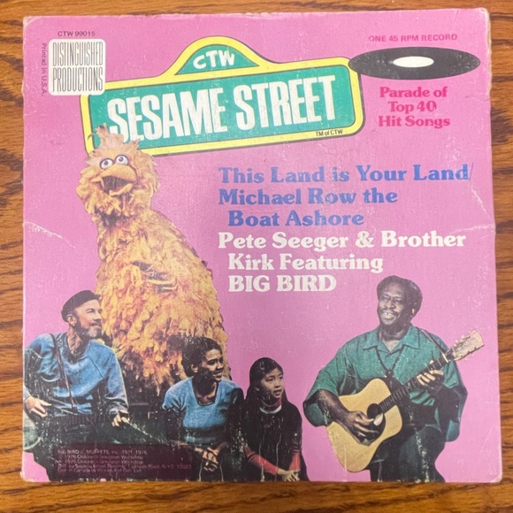 Pete Seeger & Brother Kirk This Land Is Your Land Michael Row The Boat Ashore 45 - Picture 2 of 4